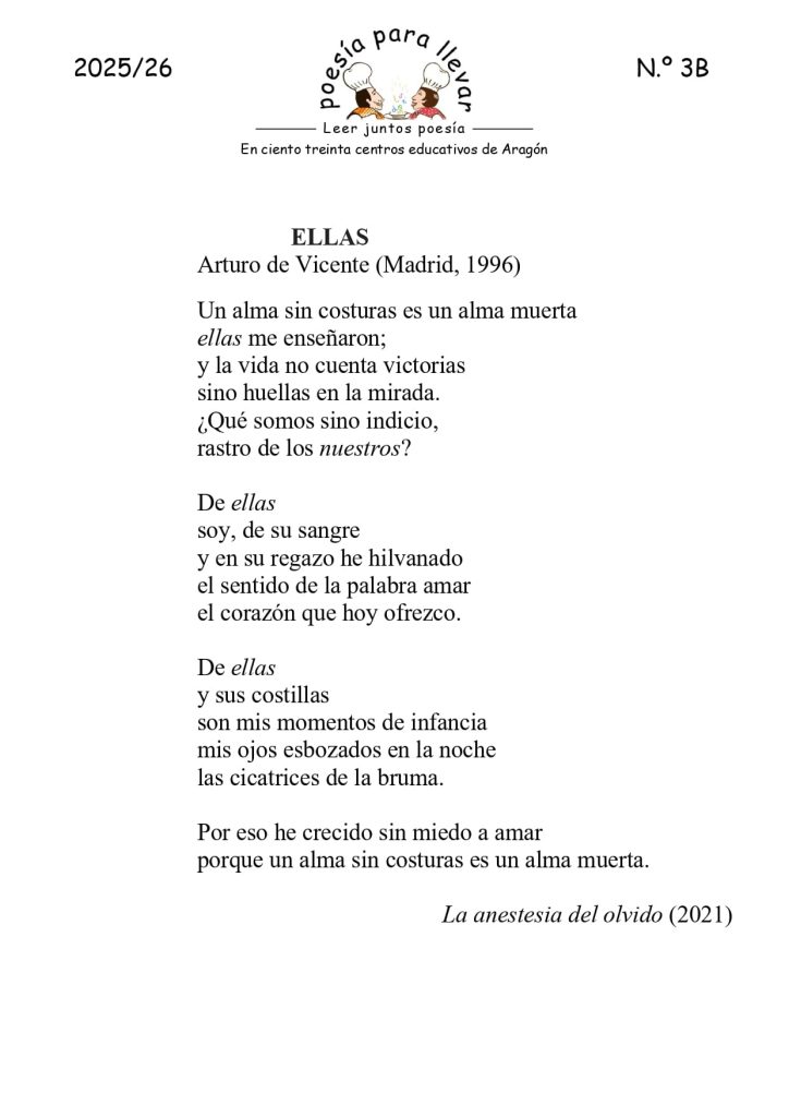 Poesía para Llevar: Arturo de Vicente
